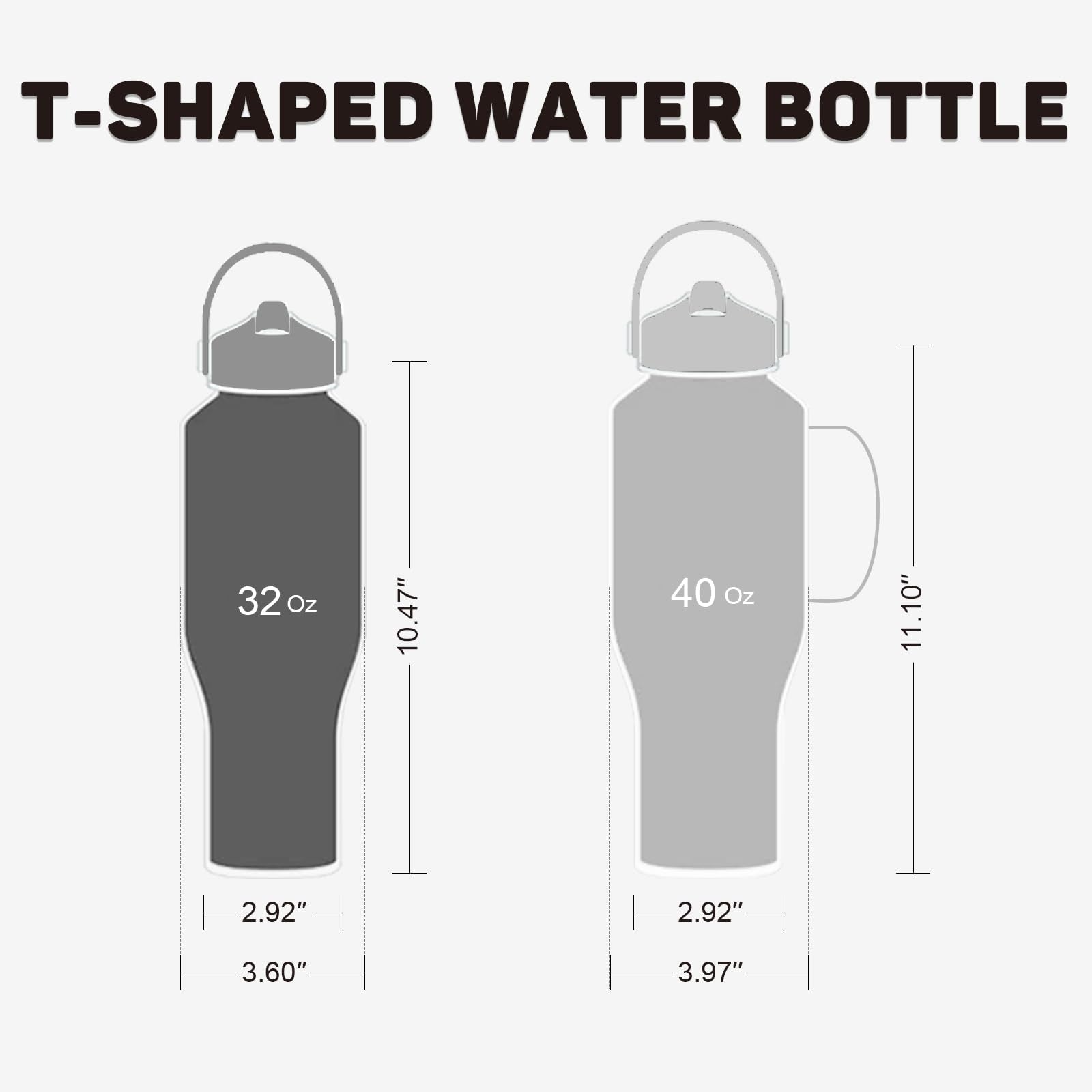 Insulated Water Bottle 32Oz With Straw/Spout Lids, Stainless Steel Water Bottles Keep Cold 24H