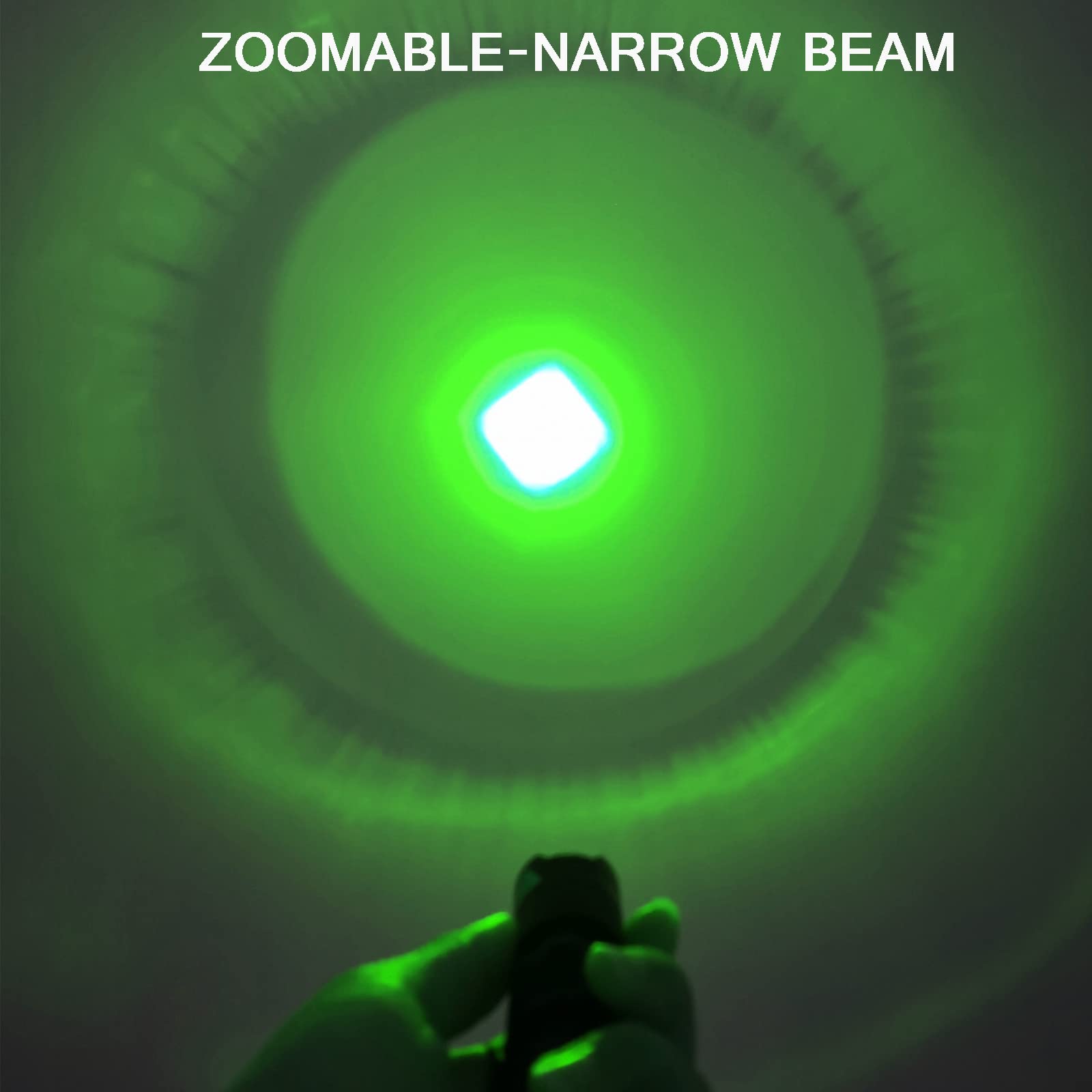 Xysrz 4 Pack One Mode Green Light Flashlight With Clip Zoomable Green Led Flashlight Green Flashlight For Hunting Fishing Night Observation