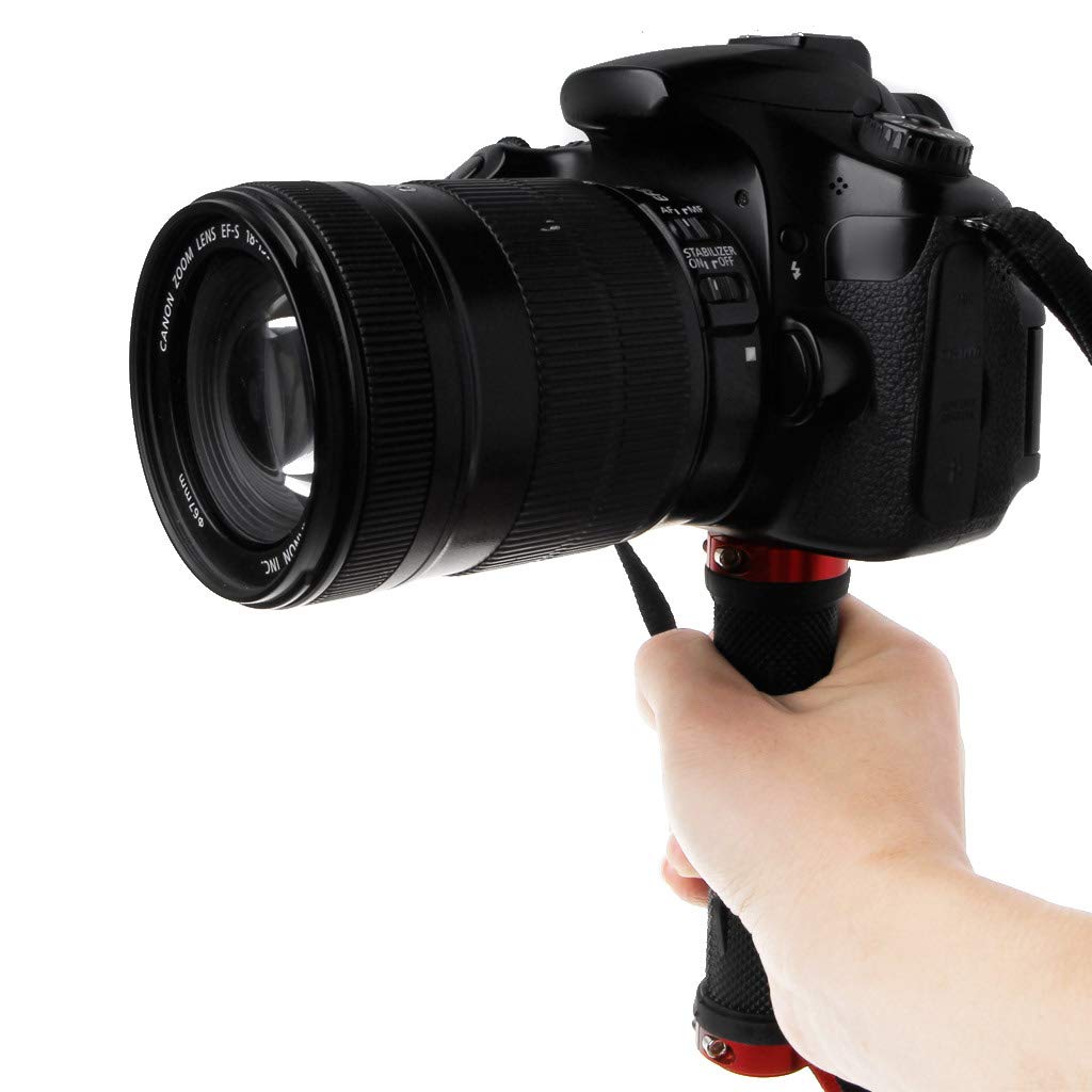 Stebcece 1/4'' Handle Grip Stabilizer Holder Stand Handheld Tripod For Camera Video Led