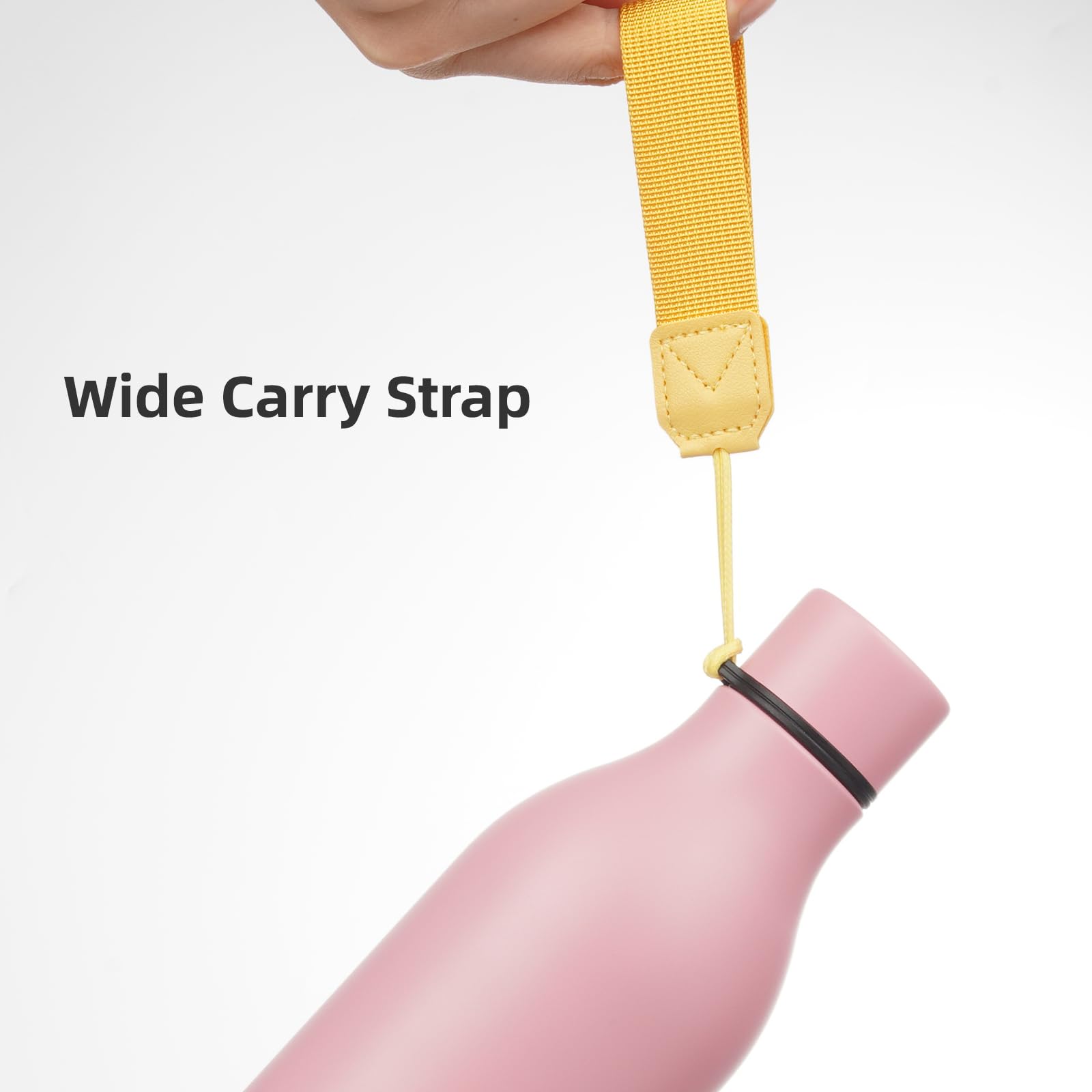 Insulated Water Bottle With Strap,25 Oz Double Wall Stainless Steel Vacuum Bottles Meta