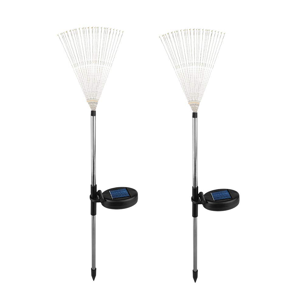 Epic Gadget Solar Firework Light, Epicgadget 105 Led Warm Light Outdoor Firework Solar Garden Decorative Lights For Walkway Pathway Backyard Christmas Decoration Parties (Warm White) (2 Pieces)
