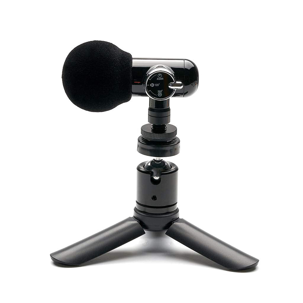 Orangemonkie / Q-Mic (All-In-One Asmr Direct Omni 360° Microphone, 2 Tripod, 4 Cables, Phone Holder, Case) / Smartphone, Dslr Video Recording Kit For Youtube, Tiktok, Vlogging, Filmmaker