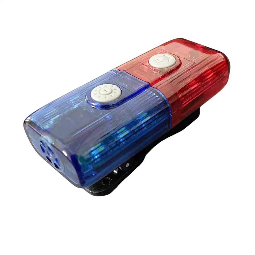 Poyoelf Police Warning Strobe Shoulder Lights Whistle Flashlight Magnet, Safety Flashing Security Clip Signal Light For Outdoor Rescue,Traffic Guidance,Police Patrols,Cycling,Night Run,Camping (With Whistle)
