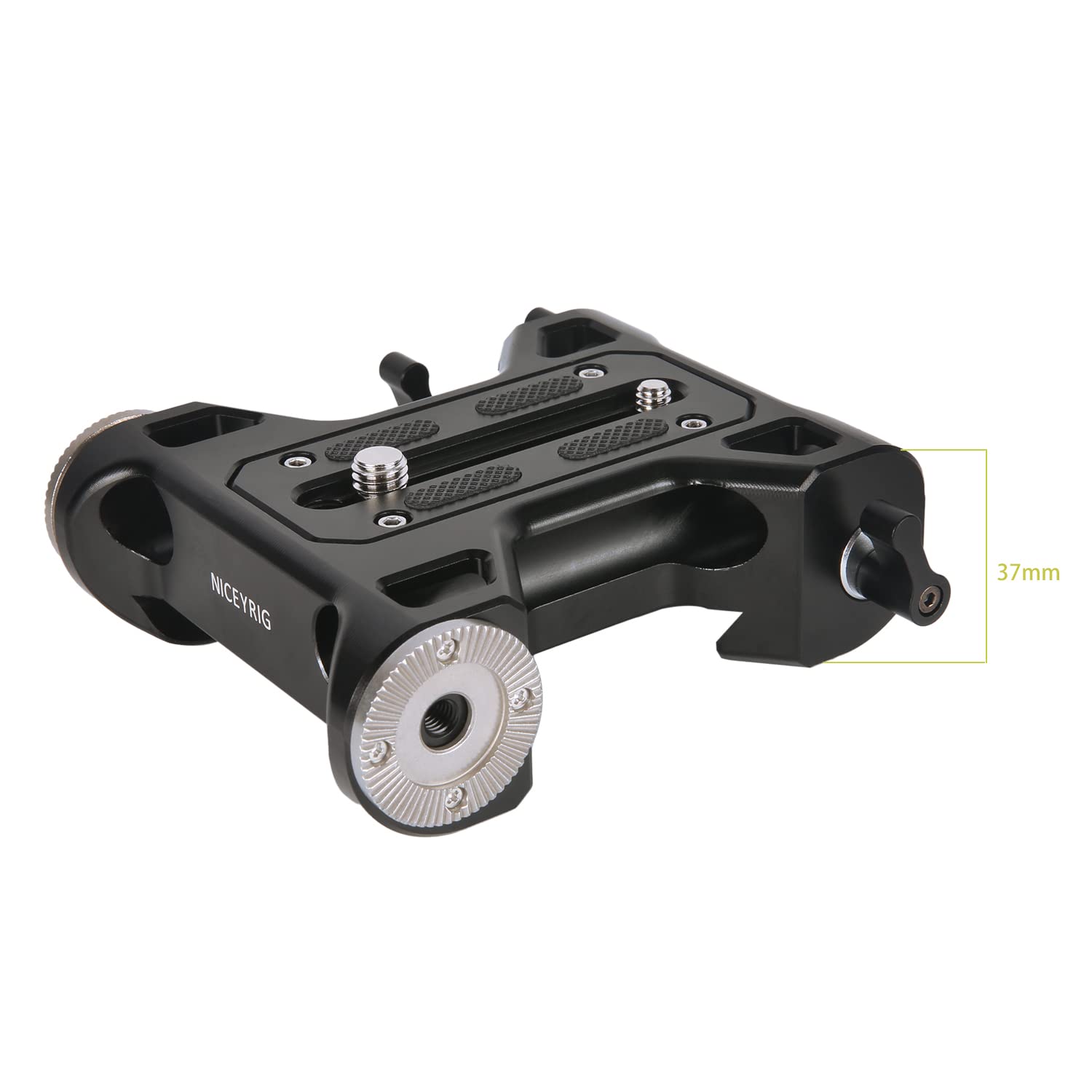 Niceyrig Rosette Mount 15Mm Rod Rail Baseplate With Dovetail Clamp For Arri Standard Bridge Plate, Applicable For Blackmagic Design Pocket Cinema Camera 6K Pro/6K G2, Cinema Camera, Camcorder - 512