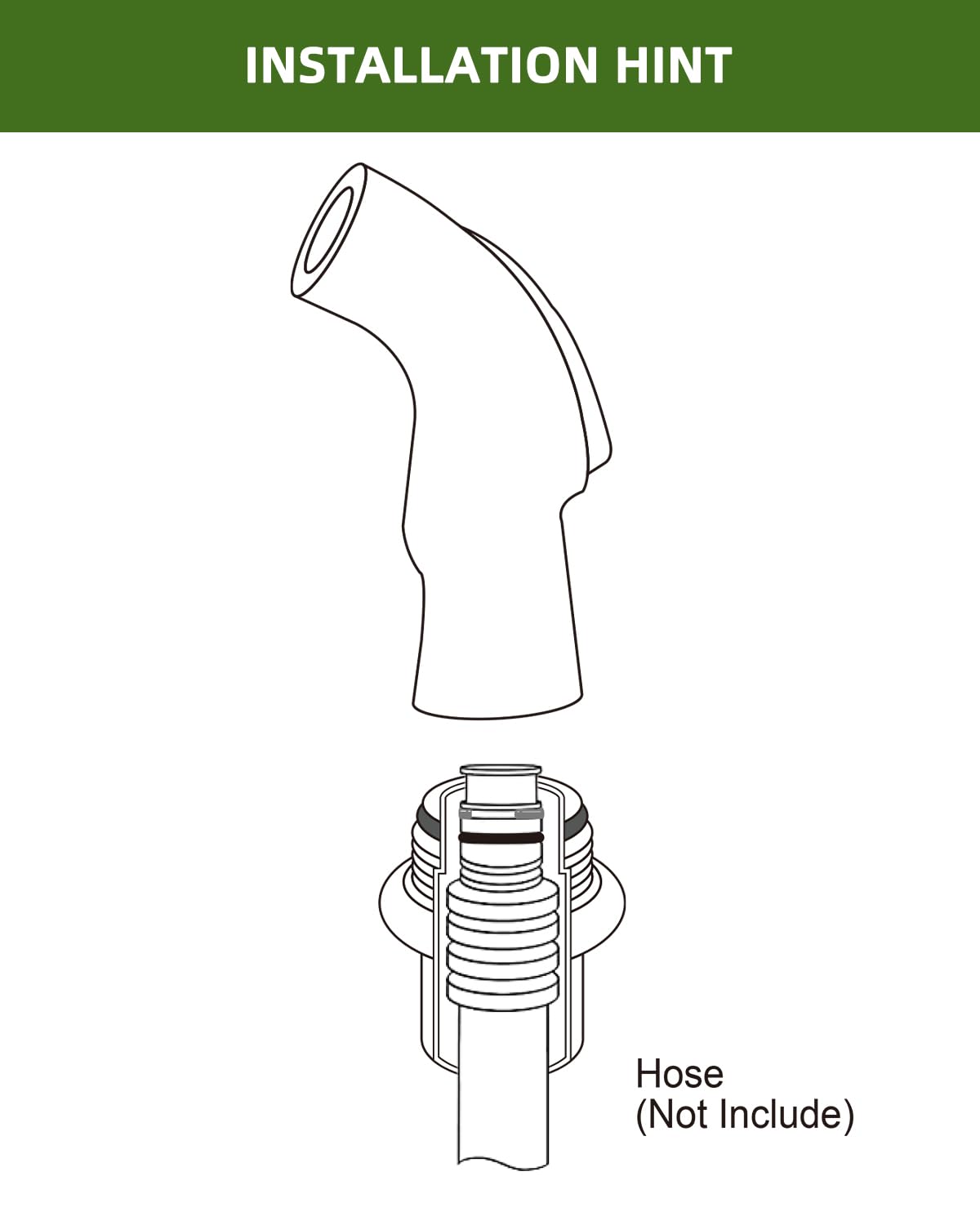 Anjoes Universal Kitchen Sink Spray Attachment, Sink Side Sprayer Head Replacement Compatible With Oakbrook/Delta/Moen/Kohler/Glacier Bay Faucets, Pull Out Nozzle Head, Brushed Nickel