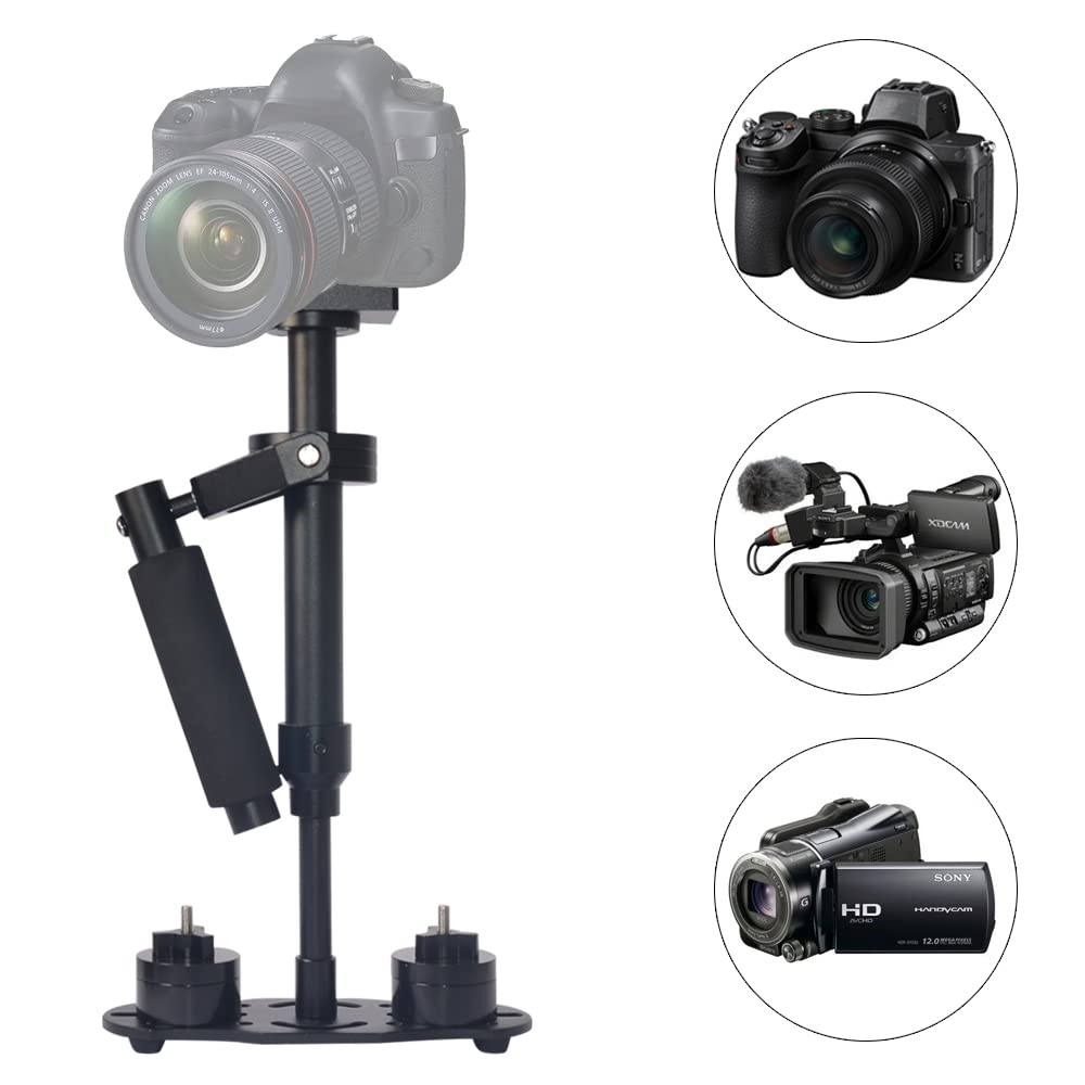 Mcoplus 16"/40Cm Camera Handheld Video Stabilizer With Quick Release Plate 1/4" Screw For Canon, Nikon, Sony, Panasonic Dslr Camera And Video Cameras Loading 3.3Lbs/1.5Kg