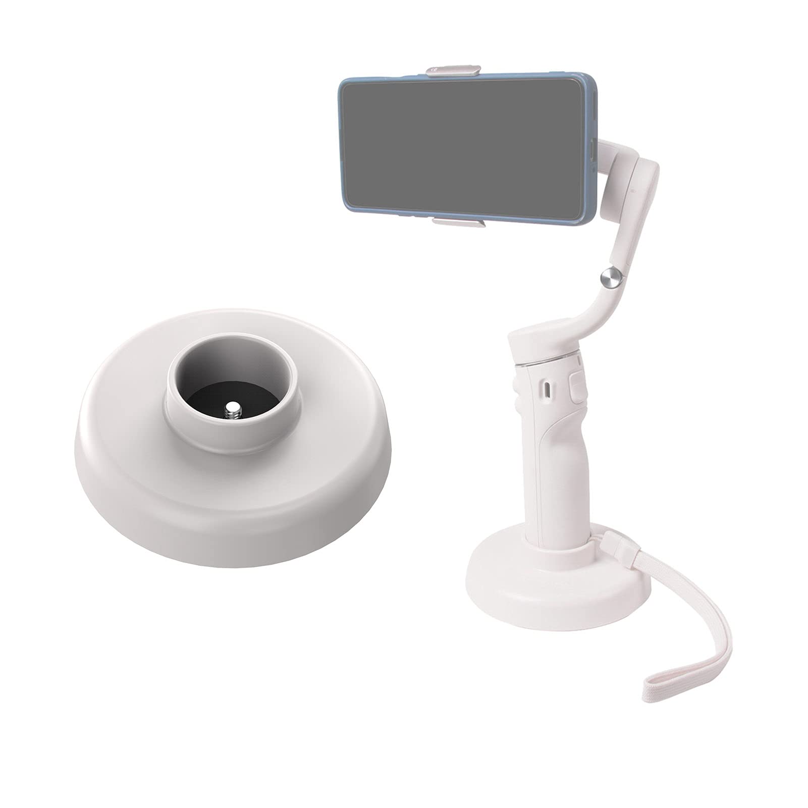 Kimyoaee Adapter Base For Dji Om 5 Smartphone Handheld Gimbal Stabilizer Accessories Vlogging Stabilizer Youtube Tiktok Video Tabletop Surface Stand (Beige)
