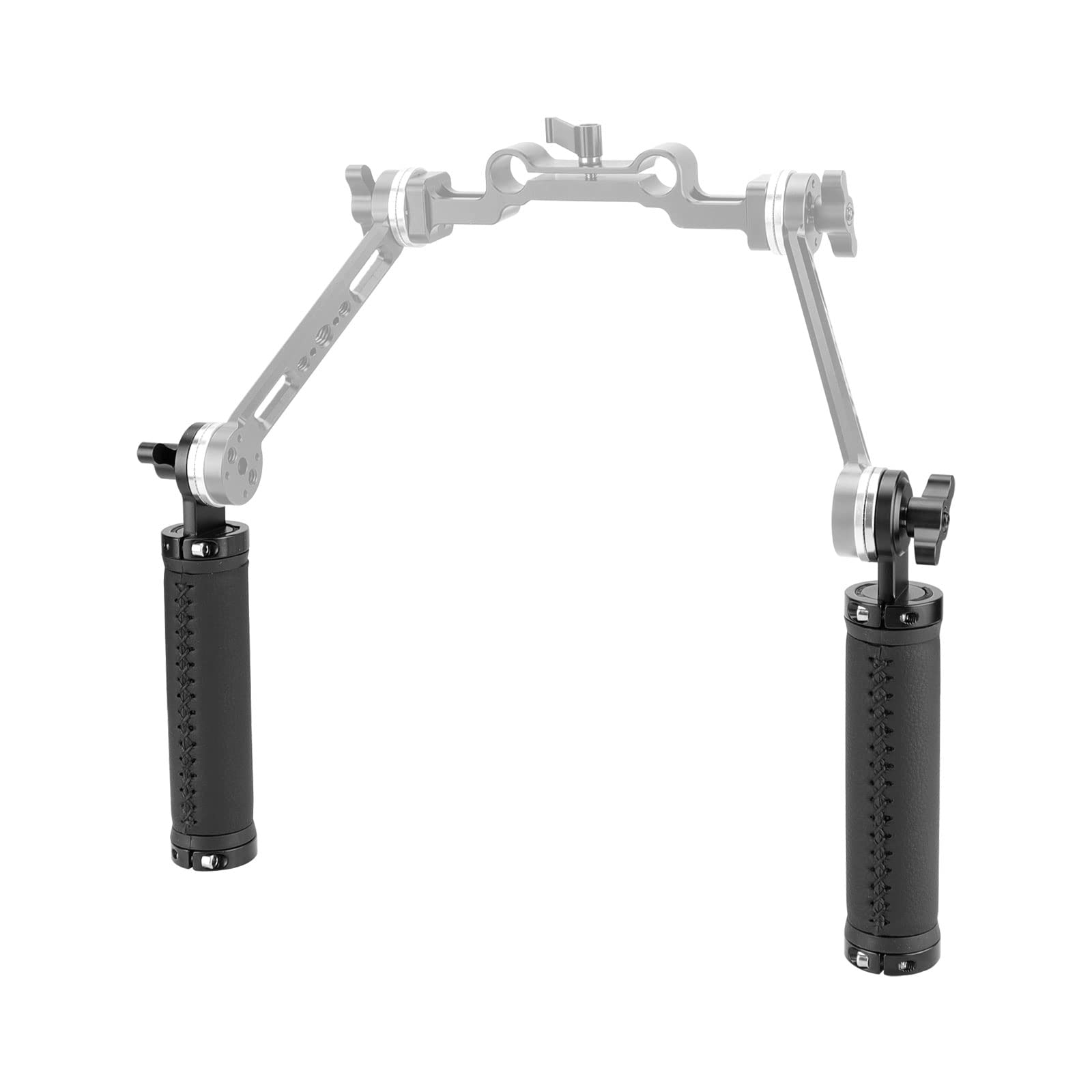 Szrig Aluminum Rosette Rubber Handle Grip With Rosette M6 Thumbscrew Connection For Dslr Camera Monitor