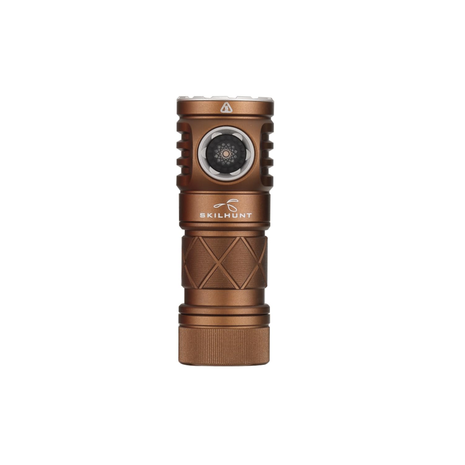 Skilhunt Ec200S-Mini Red 2100 Lumens White And Red Beam Usb-C Rechargeable Powerful Aluminum Flashlight-Lightweight, Compact Pocket Light Camping Hiking Running Waterproof Outdoor (Cool White 6500K, Brown)