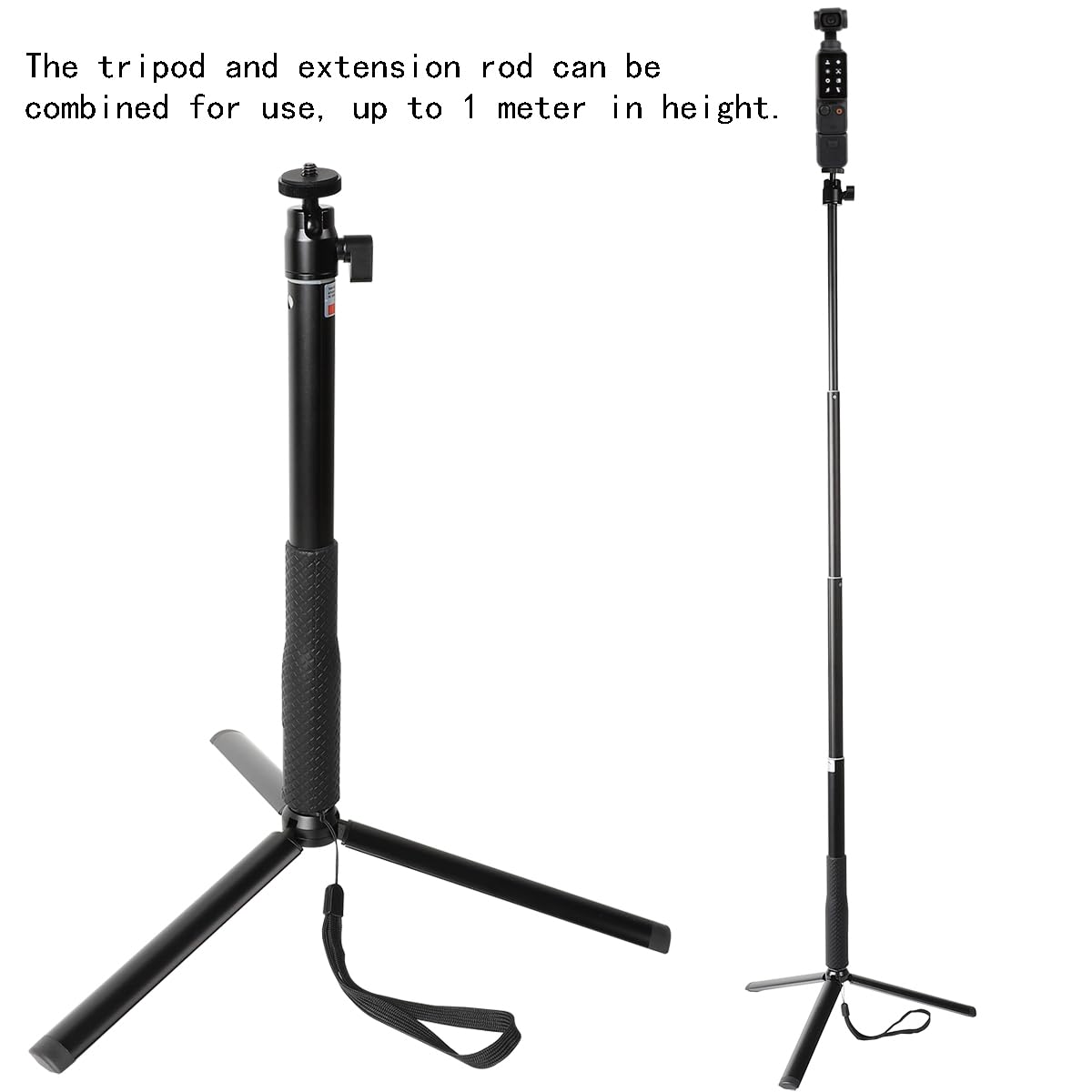 Leenconghui 37Inch Selfie Stick Gimbal Extension Pole+Tripod Mount Kit Fit For Dji Osmo Pocket 3