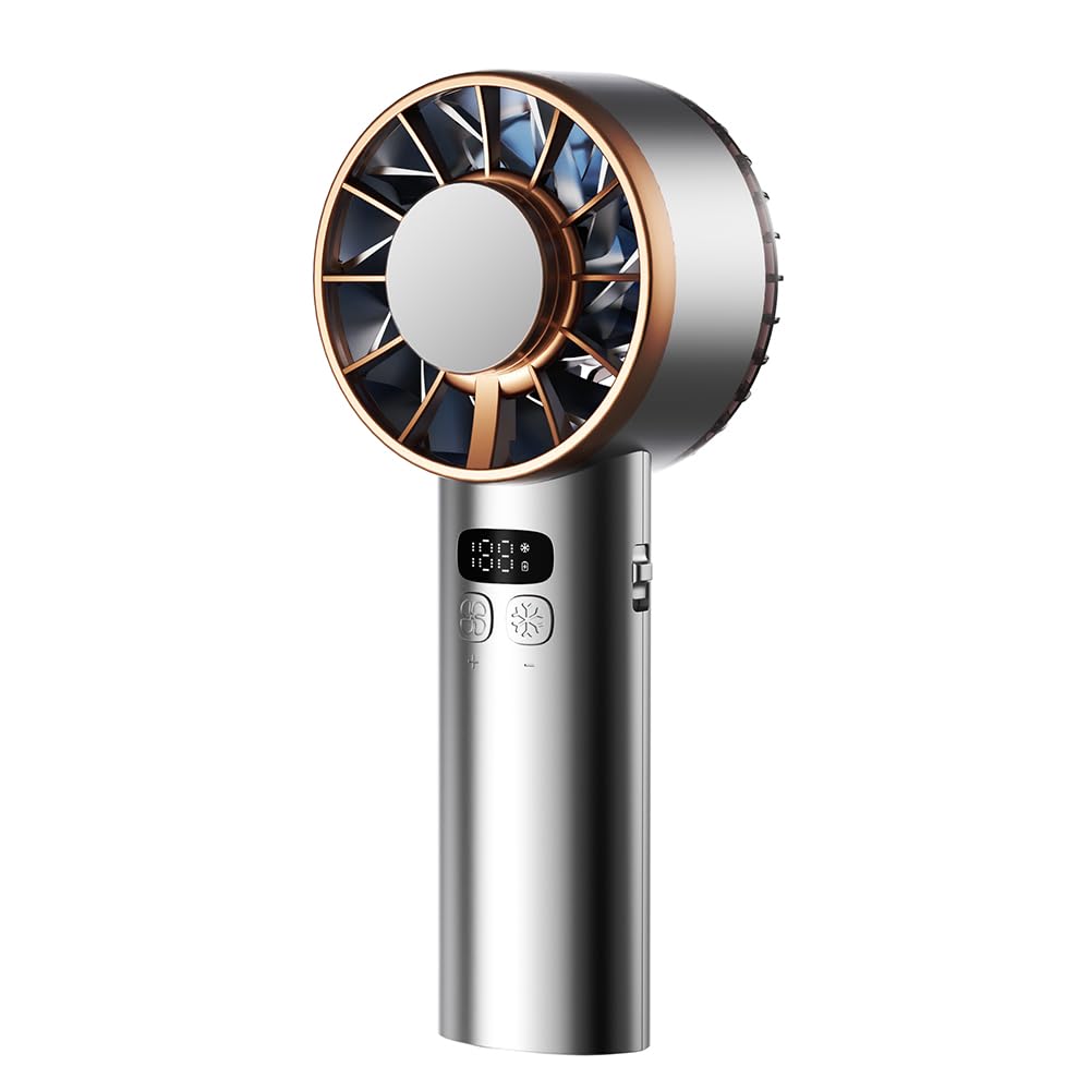Portable Handheld Fan Rechargeable, Powerful Turbo Mini Fan With Cold Compress, 100 Speed 5200Mah - Koospark