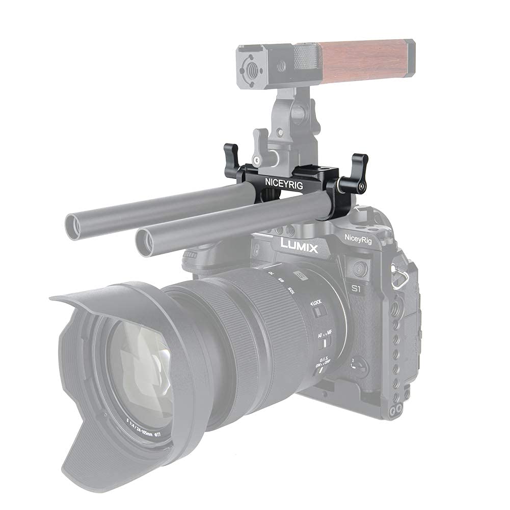 Niceyrig 15Mm Rod Clamp With Nato Rail For 15Mm Rod Railblock Support System, Follow Focus, Dslr Camera Cage - 333