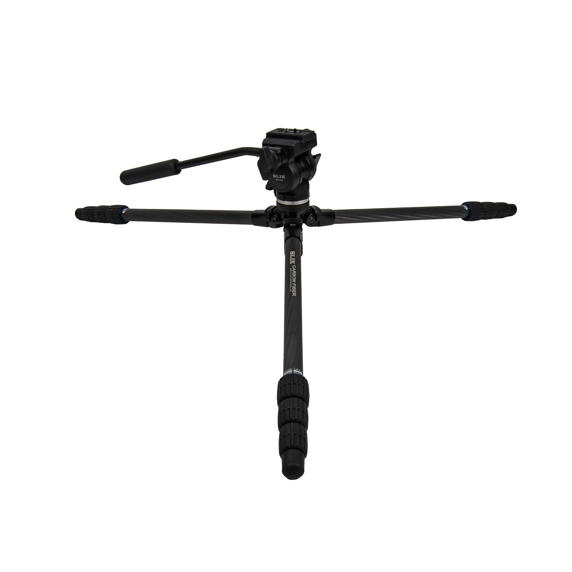 Slik Pro Cf-634Svh520 Carbon Fiber Video Tripod With Fluid Pan Head