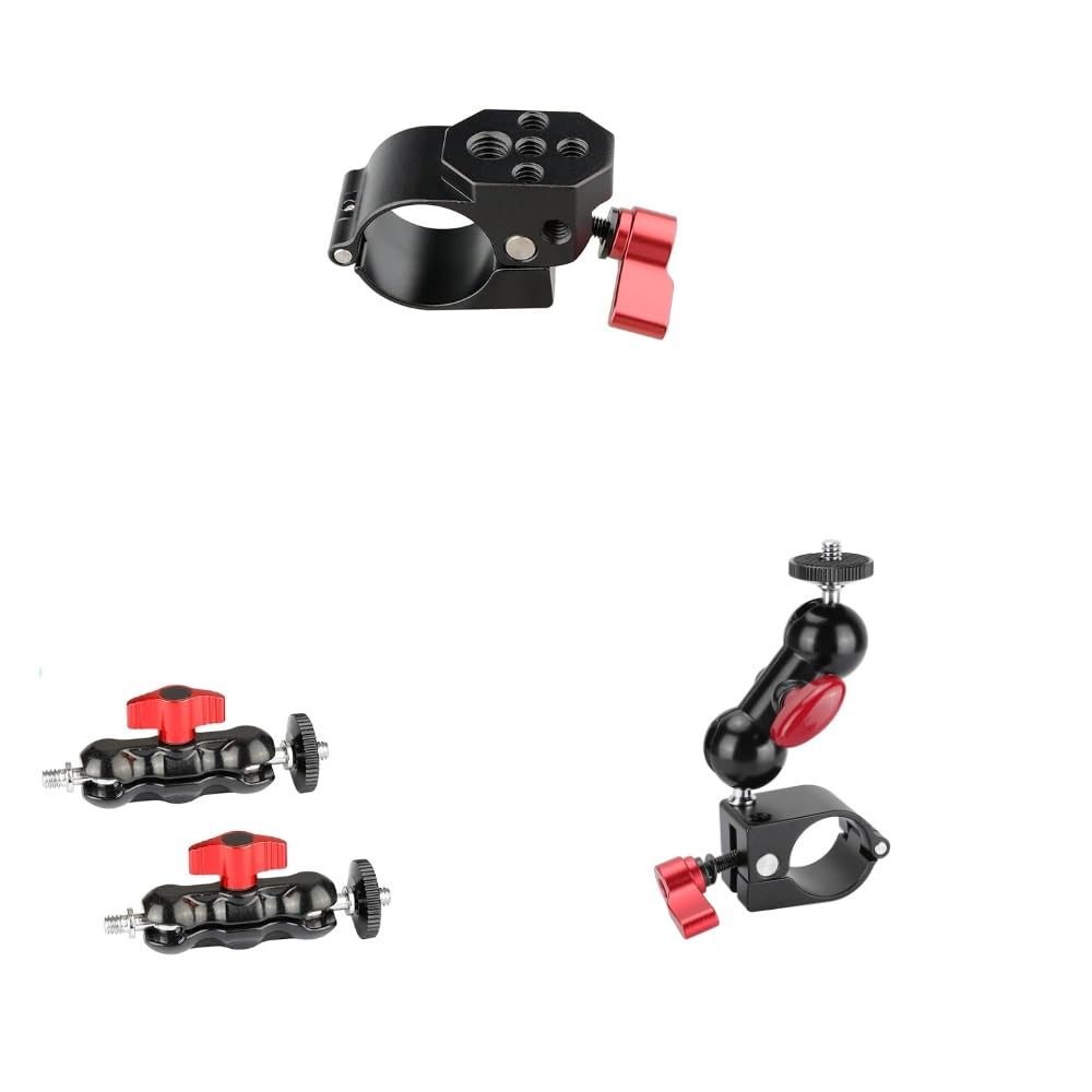 Camvate 30Mm Monitor Mount Rod Clamp + 25Mm Rod Clamp + Universal Magic Arm