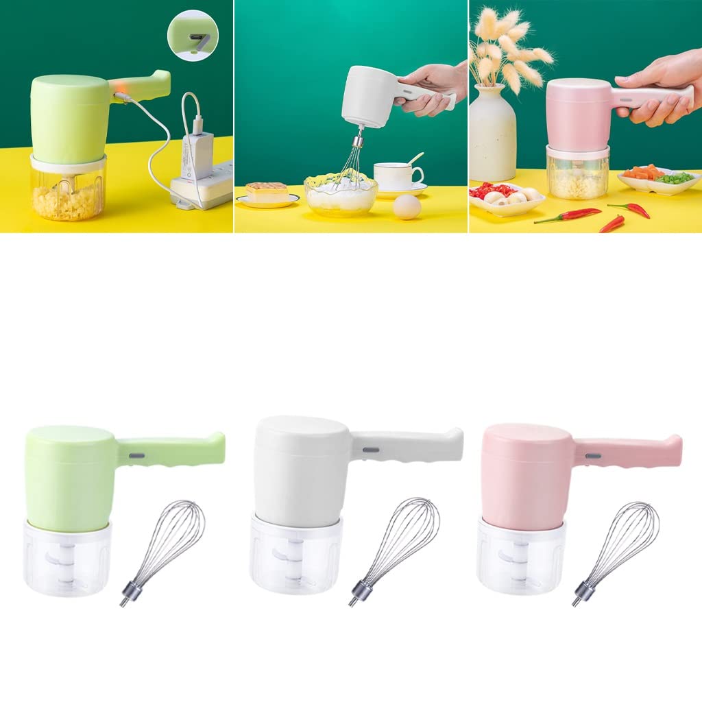 Efkerggjgtgtgjhpwelp 2 In 1 Electric Wireless Whisk Hand Blender Mixer Usb Rechargeable With Cup (B (C As The Picture Shows)