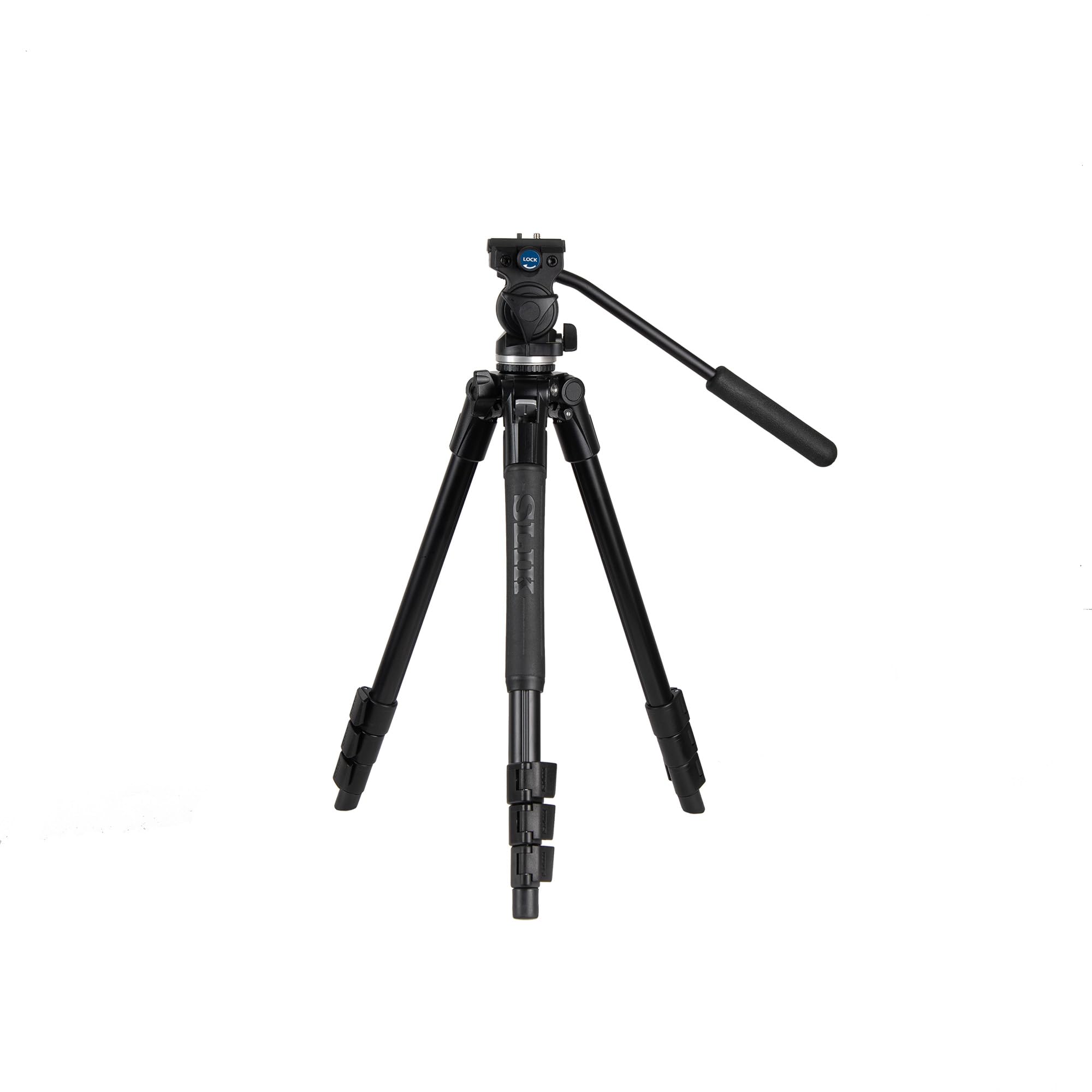 Slik Pro Al 324Svh-520 Aluminum Video Tripod With Fluid Pan Head