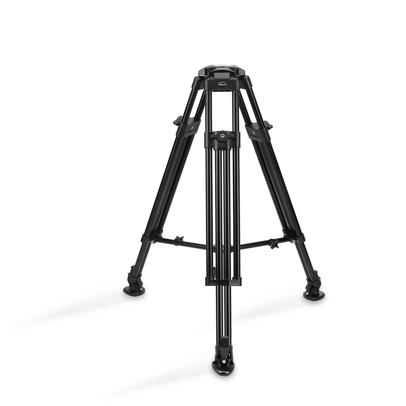 Proaim 100Mm Bowl Head Tripod Stand With Rubber Tripod Shoes. Payload Up To 80Kg/176Lb. For Dslr Camera Slider, Fluid Head, Jib/Crane. (P-Tp-100-B)
