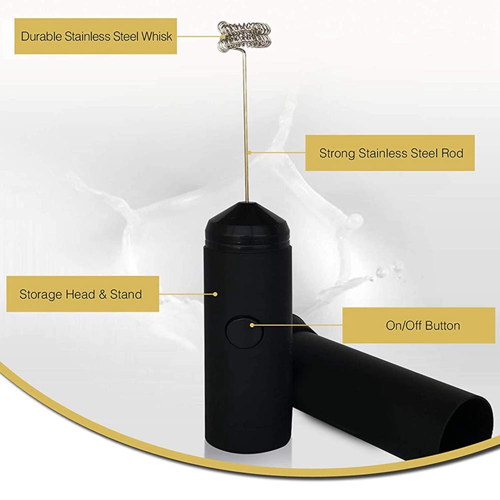 Nicfaky Handheld Electric Whisk Coffee Blender Stainless Steel Cake