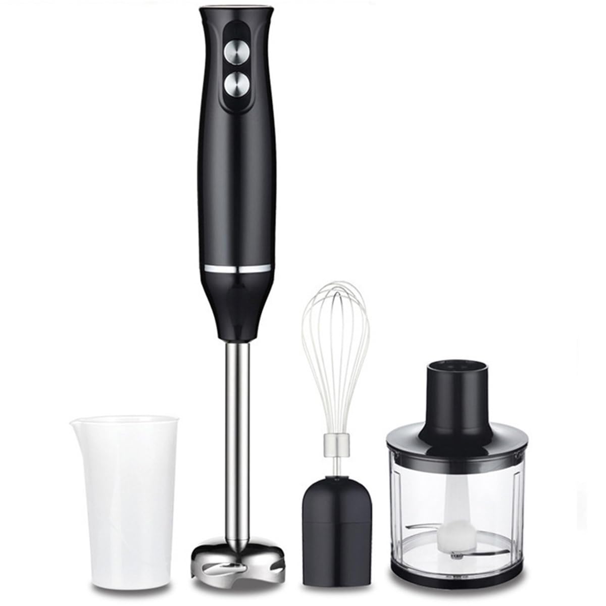 Miboce 4-In-1 Hand Blender, 500W Electric Handheld Immersion Stick Blender, Multipurpose Stick Blender, 2 Speeds, For Baby Food, Smoothies, Sauces, Soups, Cream