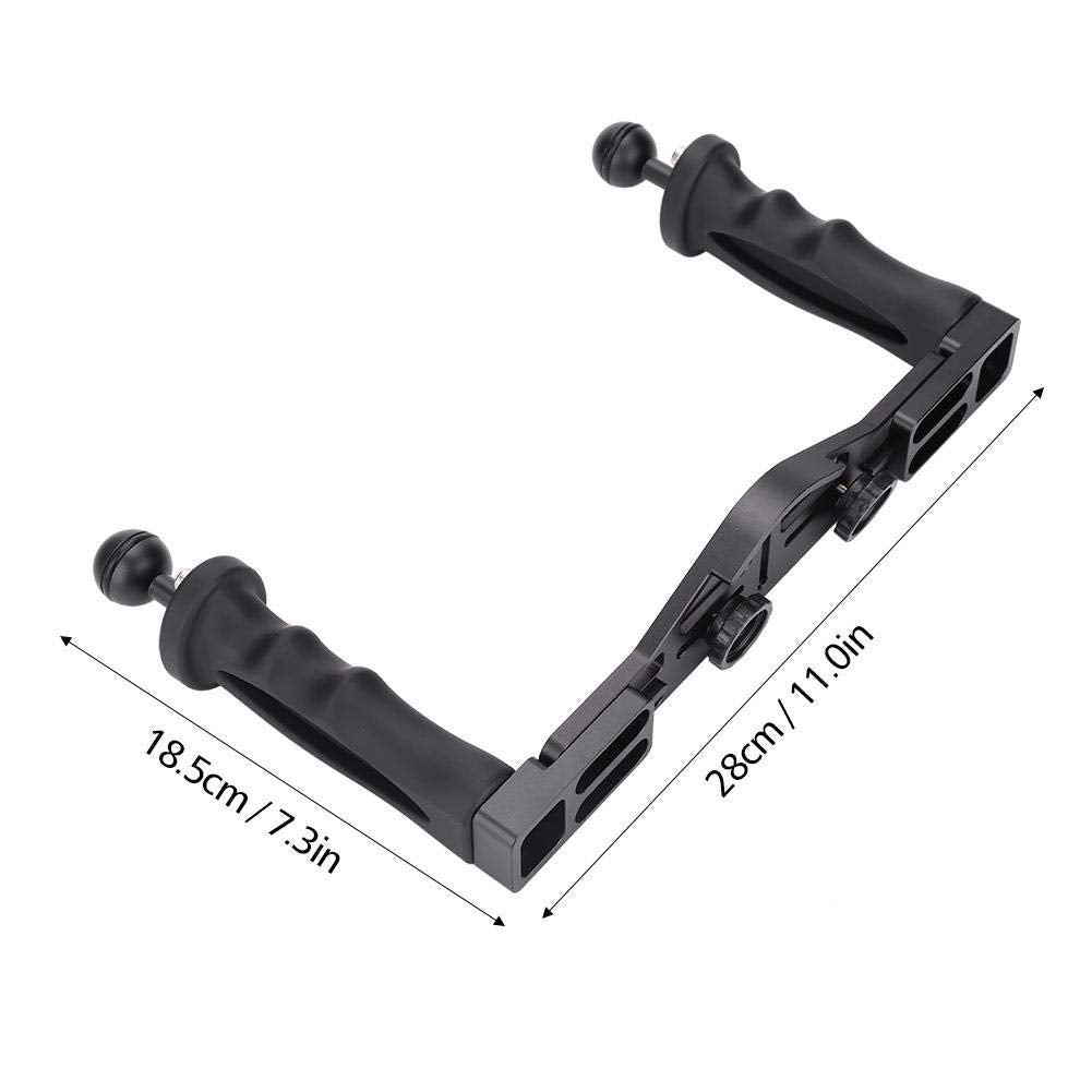 Oumij Diving Underwater Handheld Gimbal Stabilizer Aluminum Tray With Handle Grips With 1/4In Screws For Underwater Camera Housing Case Accessory Diving Gimbal Stabilizer Accessories