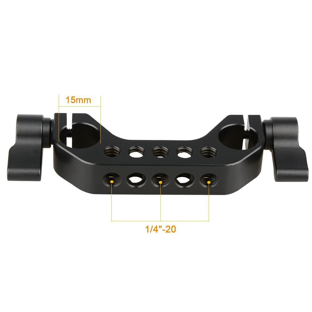Camvate 15Mm Rod Clamp For Dlsr Camera Rig Cage Baseplate (Black) - 1422