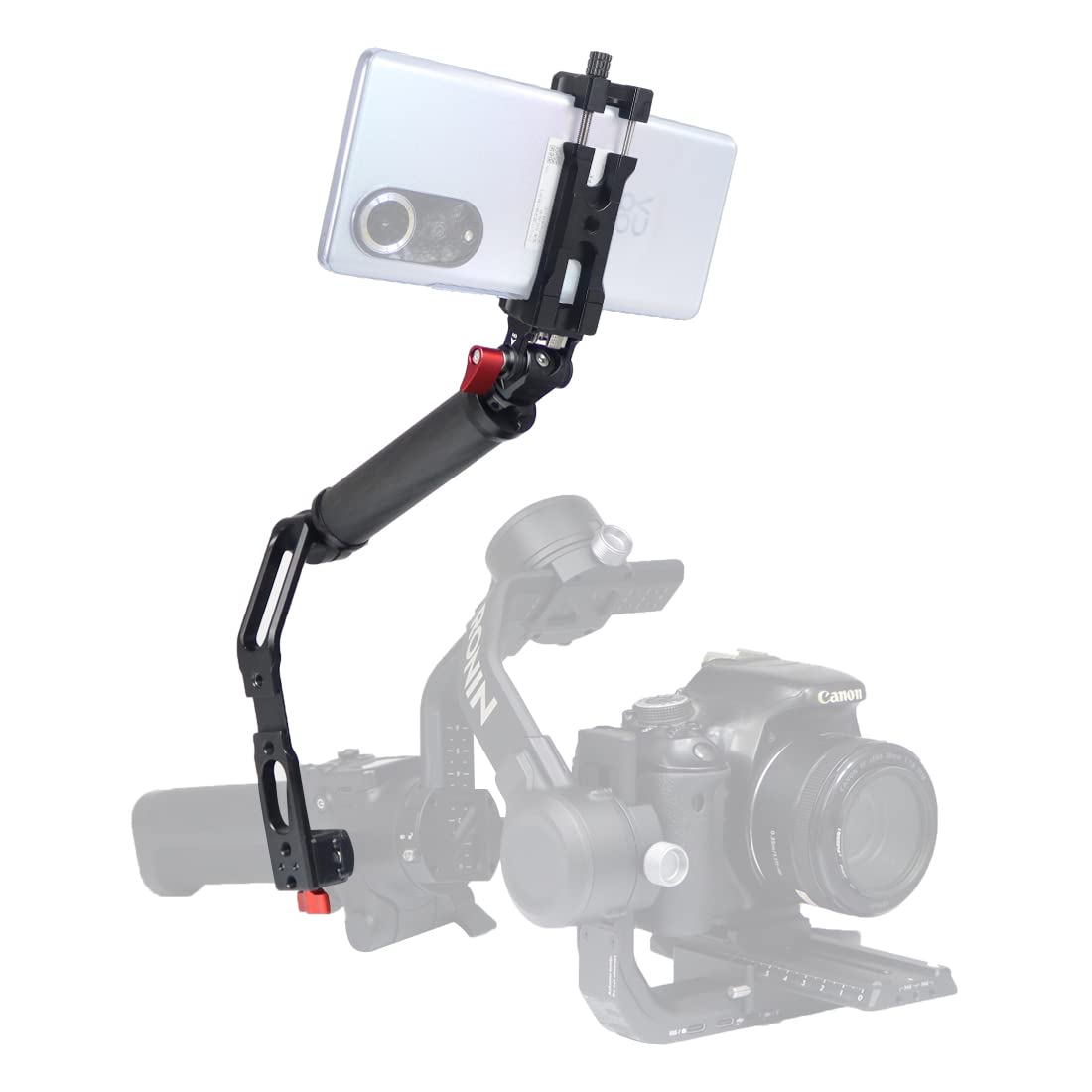 Novelgoal Carbon Fiber L Bracket Handle Grip With Foldable Cold Shoe Mount Compatible With Dji Ronin Rs2 Rsc2 Mini Handheld Gimbal Stabilizer Accessory (4In1 Kit)