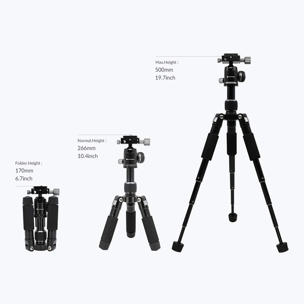Foldio Foldable Studio Heavy Duty Lightweight Tripods By Foldio Foldable Studio, Portable Cell Phone & Camera Tripods With Phone Holder, For Iphone, Android, Tripod For Photo Video Shooting (Tripod 50V)