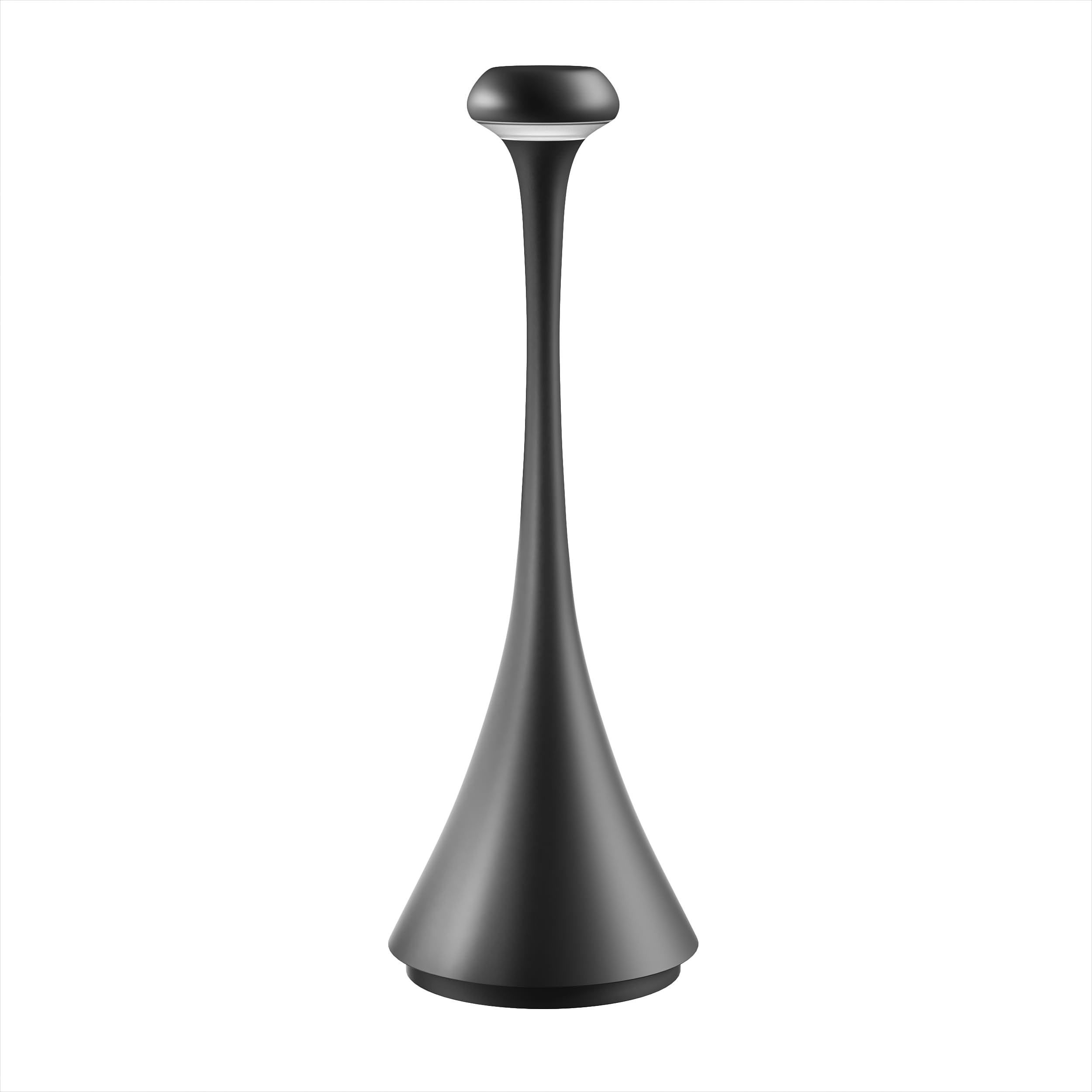 Brightower Table Lamp Wireless Dimmable Led Battery Table Light, Magnetic Rechargeable Warm White (2700K-6500K) Aluminum Outdoor Desk Lamp Ip54 Waterproof For Restaurant, Bedroom, Bar (Matte Black)
