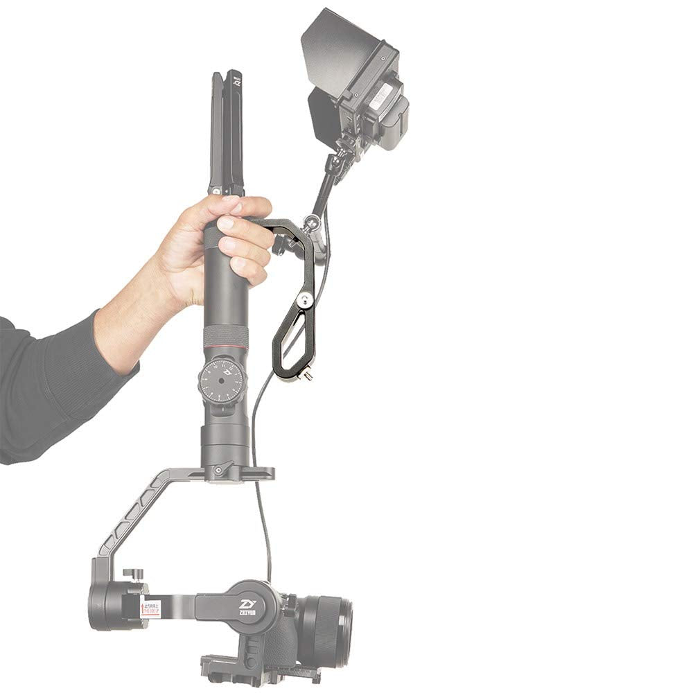 Simply Gimbal Fmj Handheld Gimbal Adapter For Mounting Monitors, Microphones, And Accessories. Compatible With Dji Ronin-S, Zhiyun Crane 2, Crane Plus, V2, Crane M, Moza Air & Many More -A Mini Dual Grip (Black)
