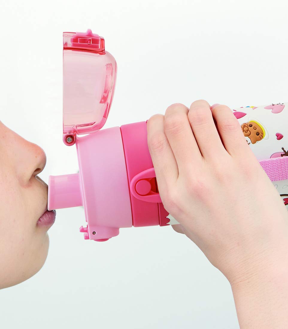 Skater Sdpv5-A Children'S Stainless Steel Water Bottle, Direct Drinking, 16.2 Fl Oz (480 Ml)