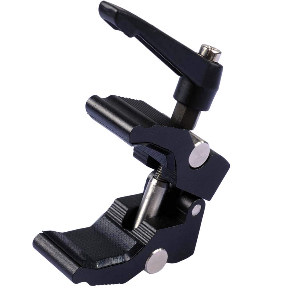 Ishoot Improved Versatile All-Metal Crab Clamp Magic Hand Pliers With 1/4" & 3/8" Screw Hole, Used For Photography Camera Tripod Studio Flash Light Stand Boom Round Tube Circular Pipe Of Dia-10-40Mm
