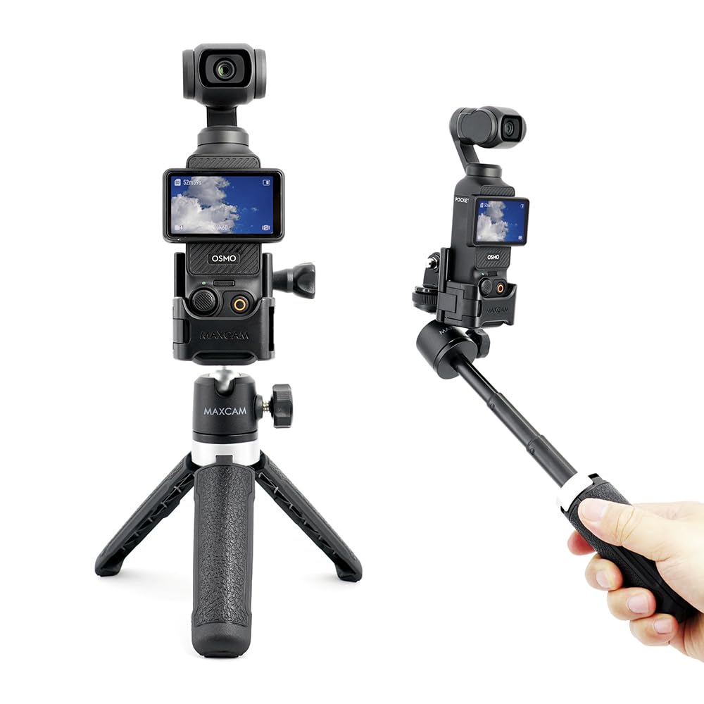 Maxcam Mini Selfie Stick Tripod Stand Handle Grip Compatible With Dji Osmo Pocket 3
