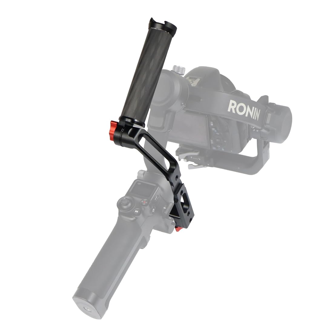 Novelgoal Carbon Fiber L Bracket Handle Grip With Foldable Cold Shoe Mount Compatible With Dji Ronin Rs2 Rsc2 Mini Handheld Gimbal Stabilizer Accessory (Handle)