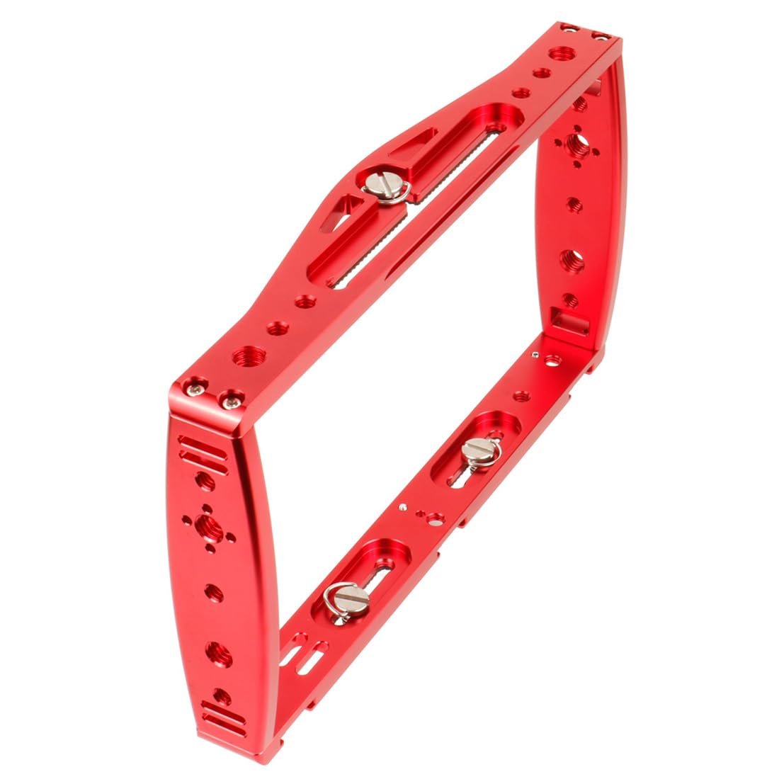 Novelgoal Aluminum Stabilizer Expanded Accessories Dual Hand Held Diving Support For Cell Phone For Sports Camera Hero 13 (Red)