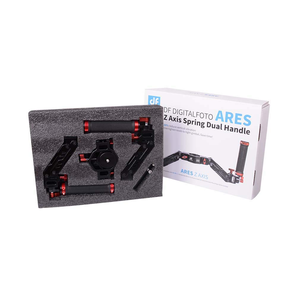 Df Digitalfoto Digitalfoto Ares Z Axis Spring Gimbal Dual Handle,Damping Detachable Dual Grip Compatible With Crane 2, Dji Rs2/Rs3 Pro/Rs4/Rs 4 Pro/Mini/Ronin S/Sc, Feiyu Ak2000/4000, Moza Air 2 Axis Gimbal