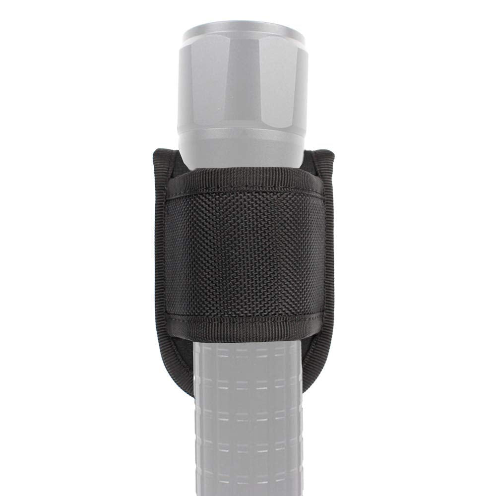 Rocotactical Open Top Compact Light Holder, 1680 Denier Ballistic Nylon, Duty Belt D Cell Light Carrier Case