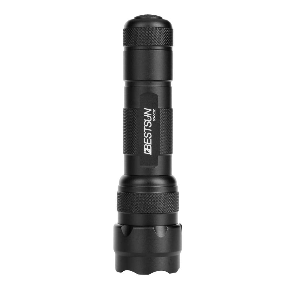 Bestsun Wf-502B Xm-L2 Led Tactical Flashlight Ultra Bright 3.7-18V 1 Mode 1200 Lumen High Powered Handheld Lamp Light Torch Portable Water Resistant For Camping Outdoors Travel Walking Hunting