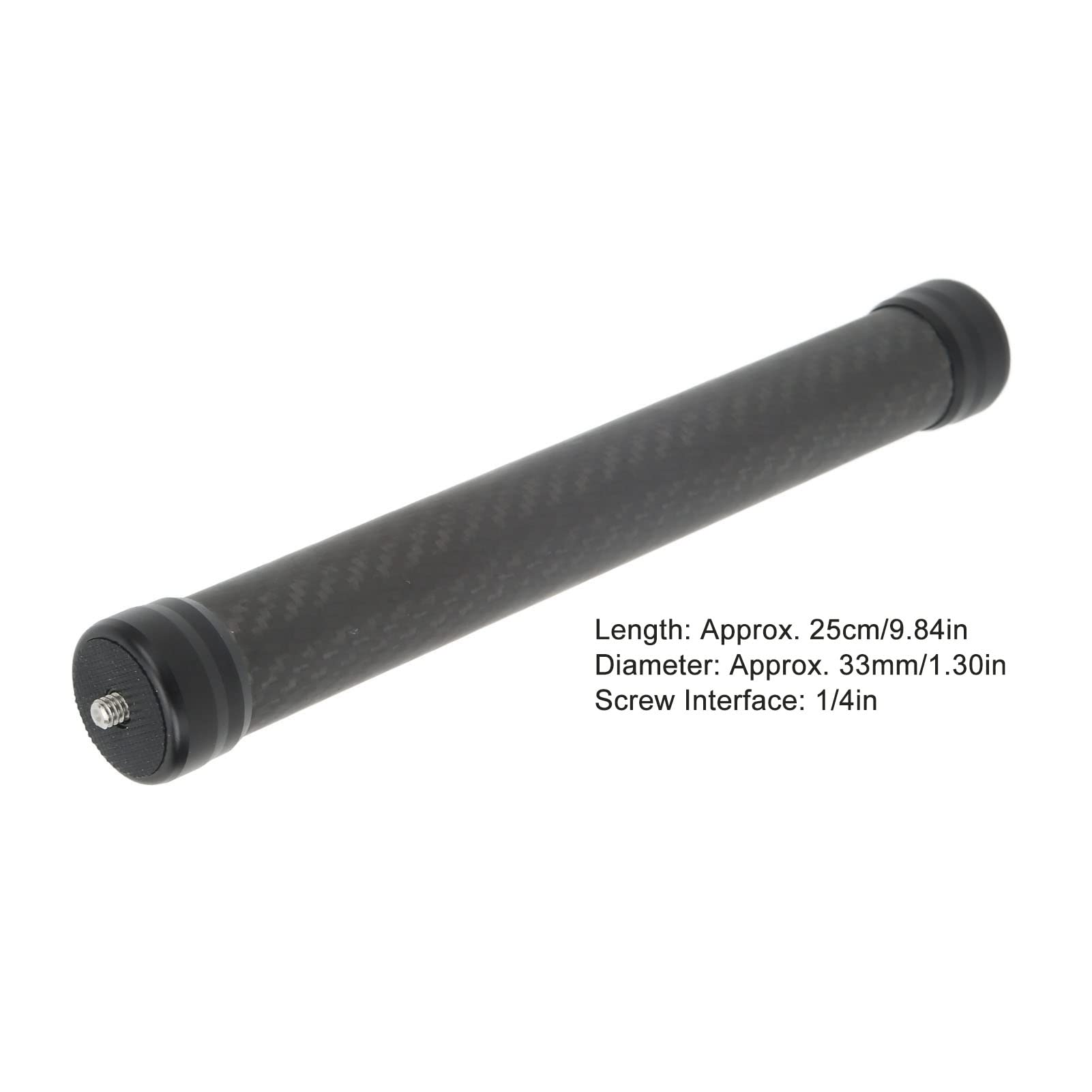 Acouto Camera Stabilizer Extension Pole For S 25Cm Camera Stabilizer Extension Pole Aluminum Alloy Carbon Fiber 33Mm Diameter 1/4In Stick