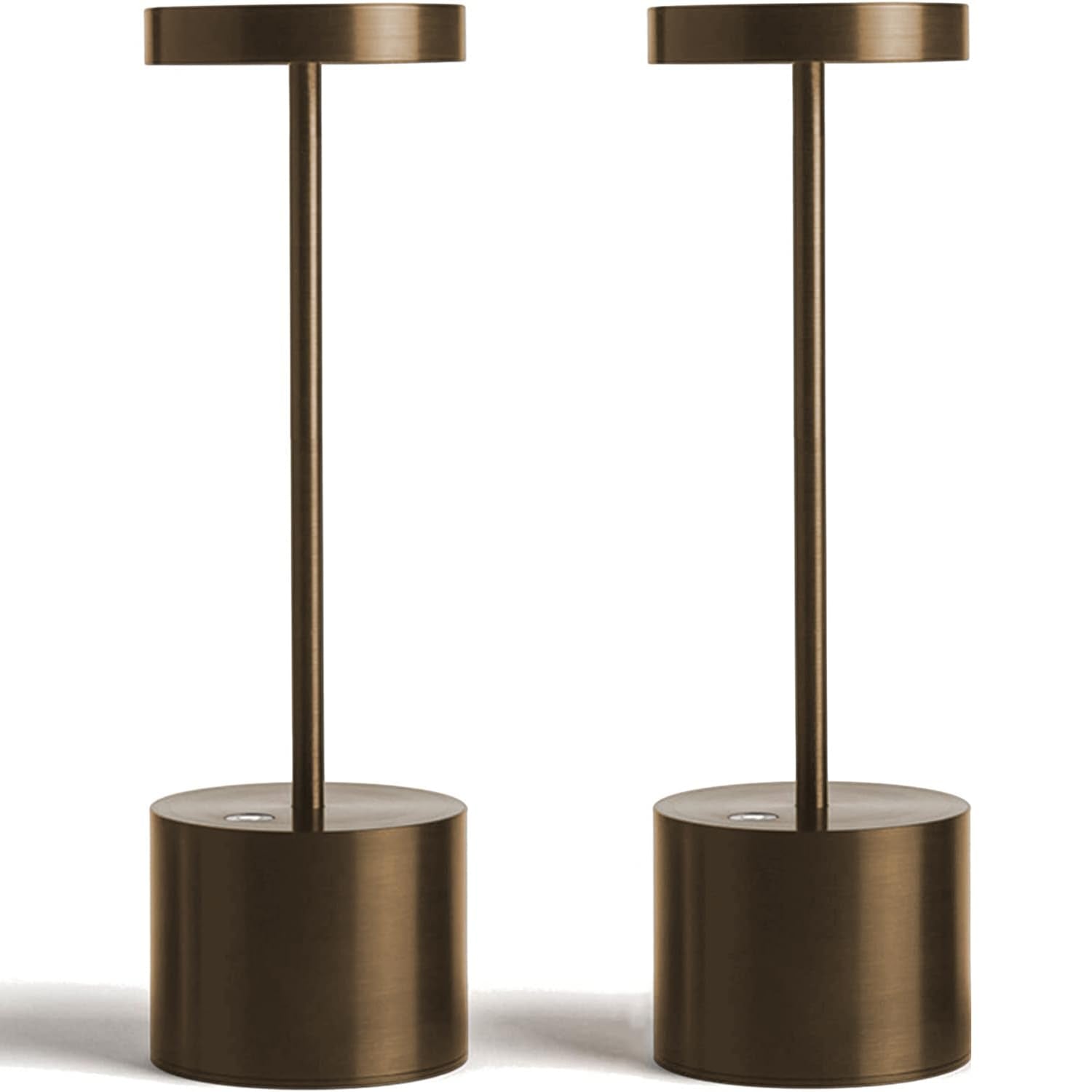Seihoae Cordless Table Lamp, 5000Mah Rechargeable Battery, Ip54 Waterproof, Aluminum Alloy, 3 Color Modes Stepless Dimming Up To 40 Hours, For Buffet/Restaurant/Bedroom, Brown Set Of 2