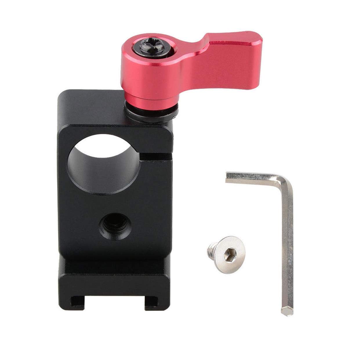 Camvate 15Mm Single Rod Clamp Articulating Cold Shoe Adapter For Dslr Rig Monitor Video Light - 0996