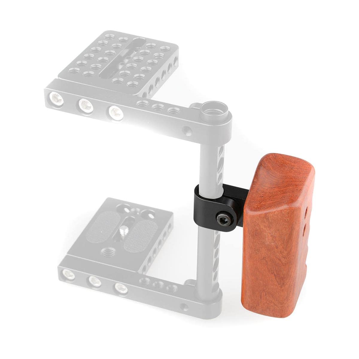 Camvate Right Hand Wooden Handle Grip With 15Mm Rod Clamp Connector For Select Dv And Dslr Camera Cages