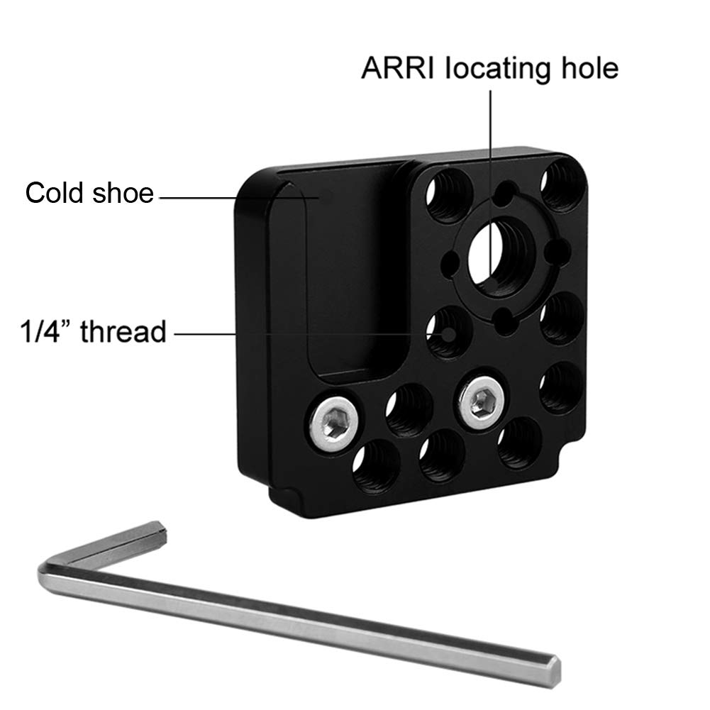 Niceyrig Mounting Plate For Dji Ronin Sc/S, Gimbal Side Mount With 1/4'' 3/8'' Locating Hole Cold Shoe - 277