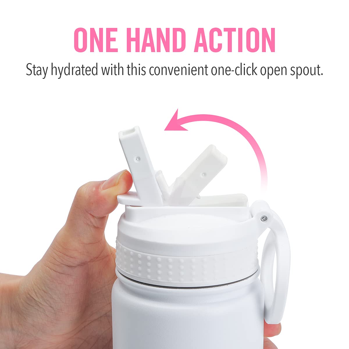 Life'S Easy Stainless Steel Insulated Water Bottle - Sports Water Bottle W/Loop Handle Bionic