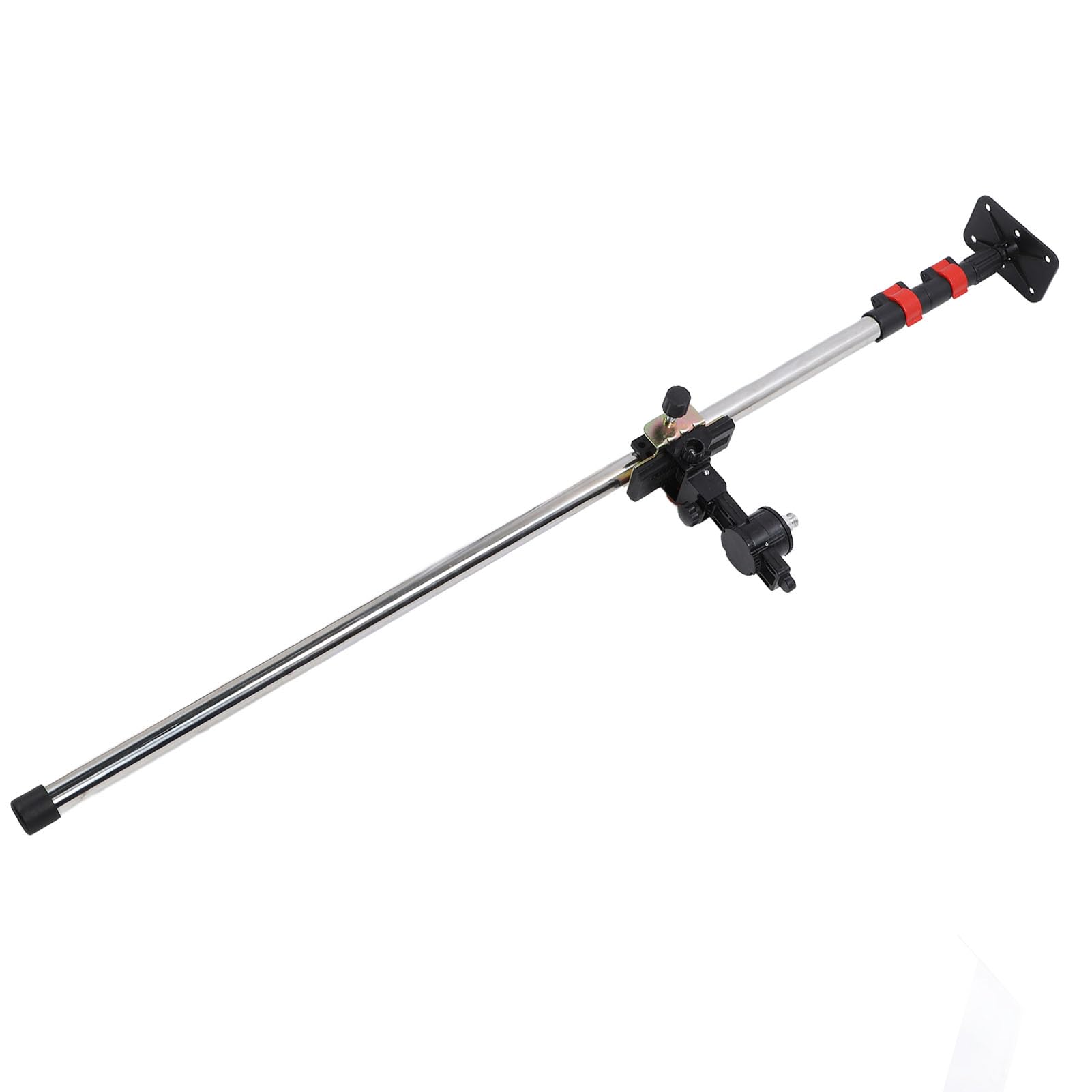 Btseury 9.84Ft Telescopic Pole With 2 Interfaces, Fine Tuning Stabilizer For Level Mounting,  Telescoping Design For Easy Portability, For Levels, Cameras, Projectors, And More