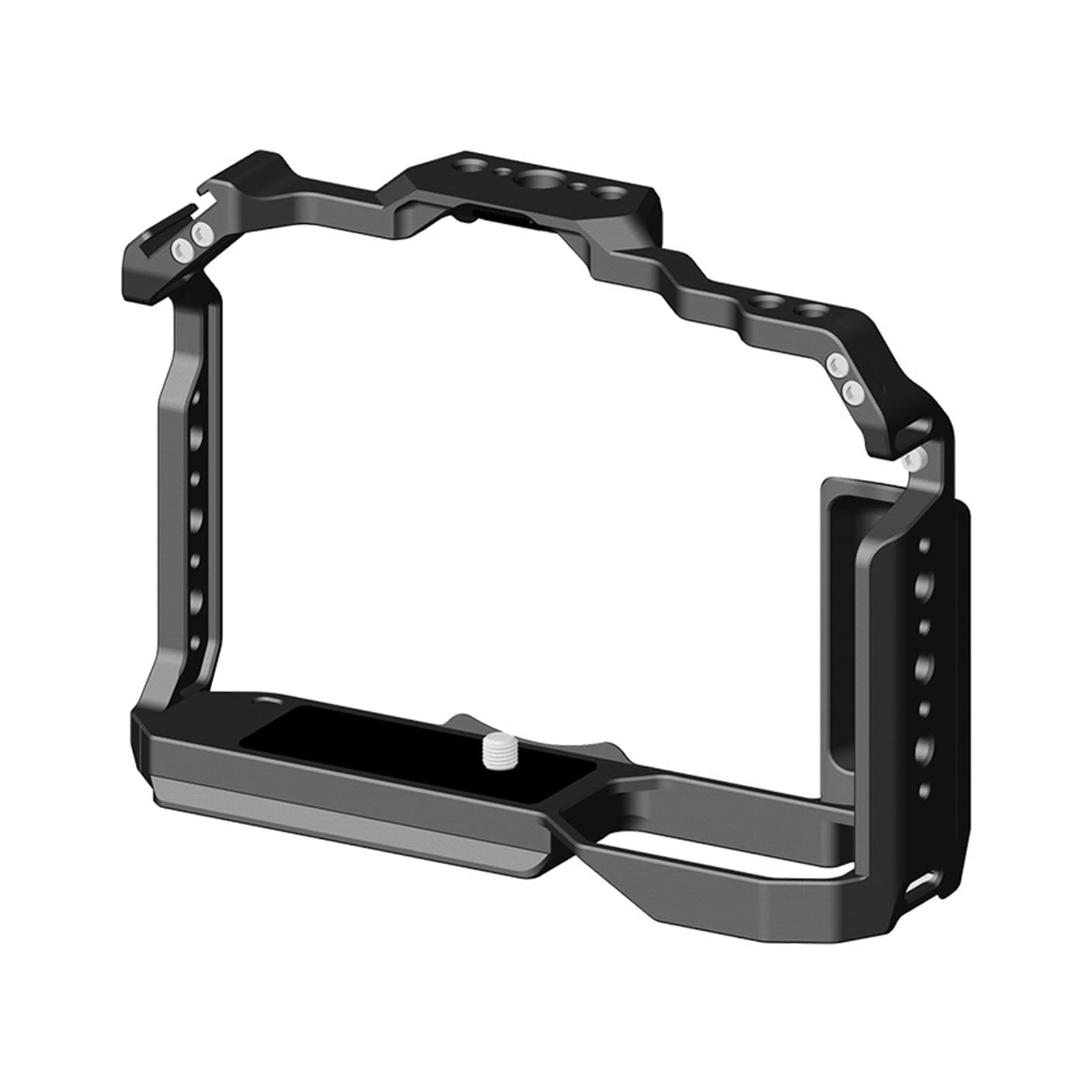 Royalead Camera Cage Aluminum Video Rigs With 1/4Inch Thread Cold Shoe Ergonomic Camera Cage Quick Release Plate Stabilizer