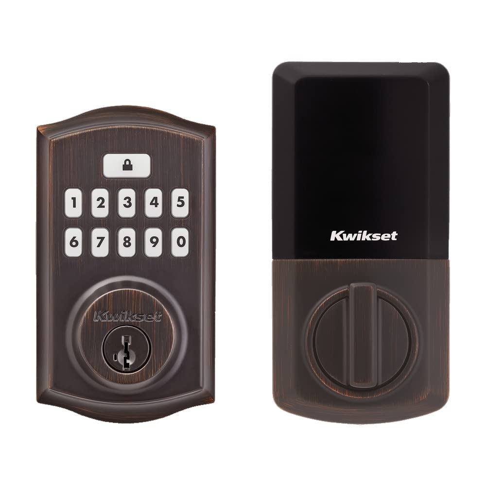 Kwikset Smartcode 260 Keyless Entry Electronic Keypad Deadbolt Door Lock With Auto-Lock, Custom User Codes, Advanced Security In Venetian Bronze Traditional