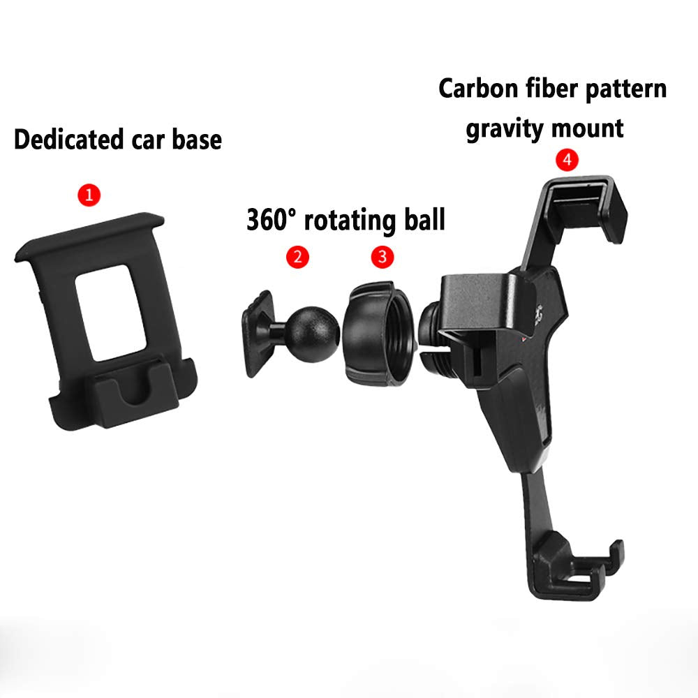 Bwen Carbon Fiber Phone Holder For Bmw 3 Series 2012-2018, Adjustable Car Air Vent Mount, 360 Rotation, Fits Iphone 13/14/15/16/17/18/X/11/10/9