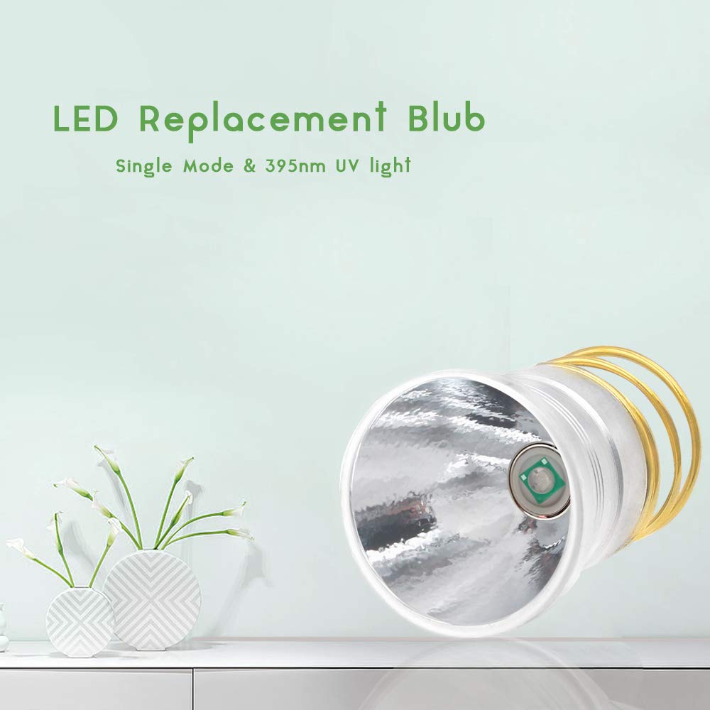 Miular 395Nm Uv Black Light Flashlight Led Replacement Bulb Single Mode P60 Drop-In Module For C2 G2 Z2 6P 9P G3 S3 D2