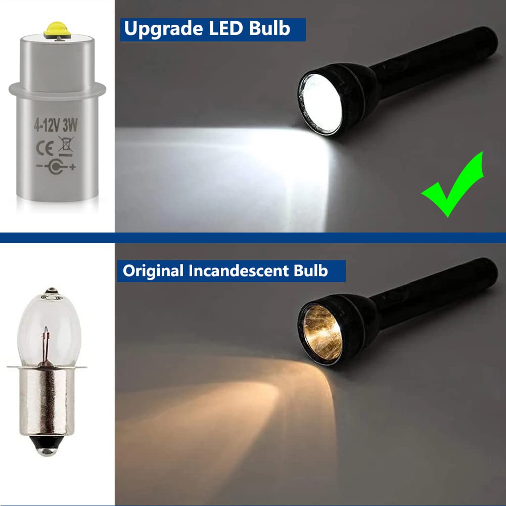 Ludopam Led Flashlight Bulb Xp-G3 Leds  Bulb Compatible For Maglite Flashlight 3 4 5 6 Cell D/C