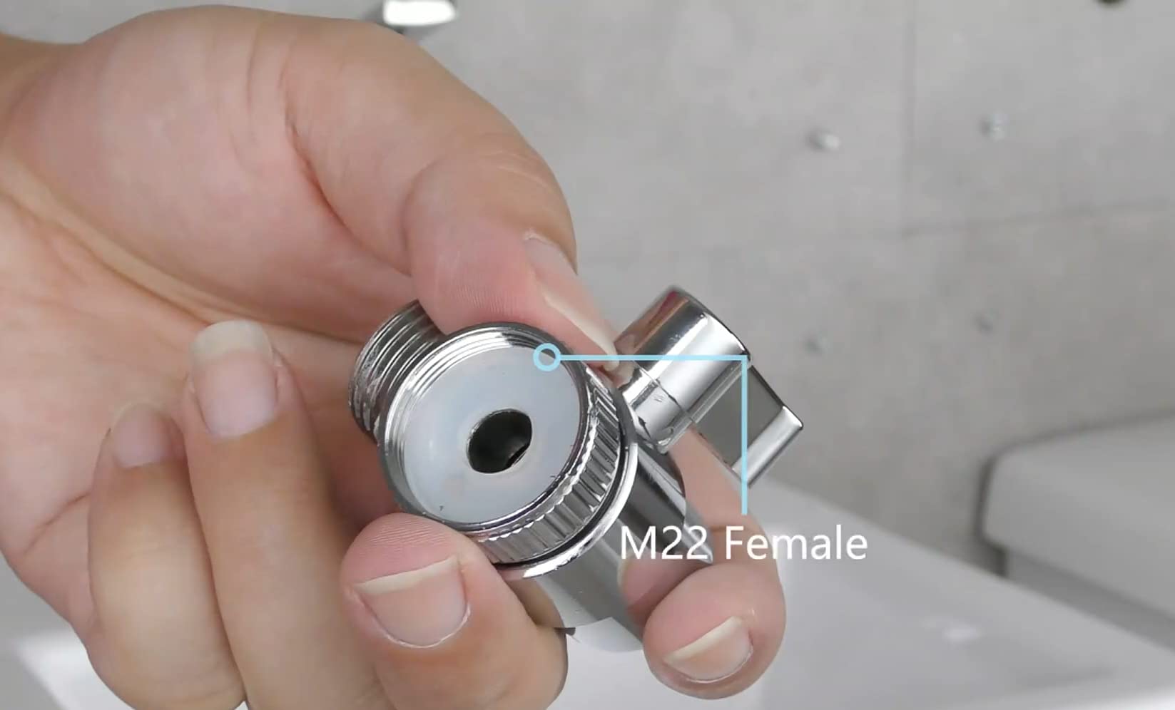 Spyshop Polished Chrome Brass Sink Valve Diverter Faucet Splitter For Kitchen,Handheld Showerhead Or Bathroom Sink Faucet Replacement Part Faucet To Hose Adapter Splitter Part M22 X M24